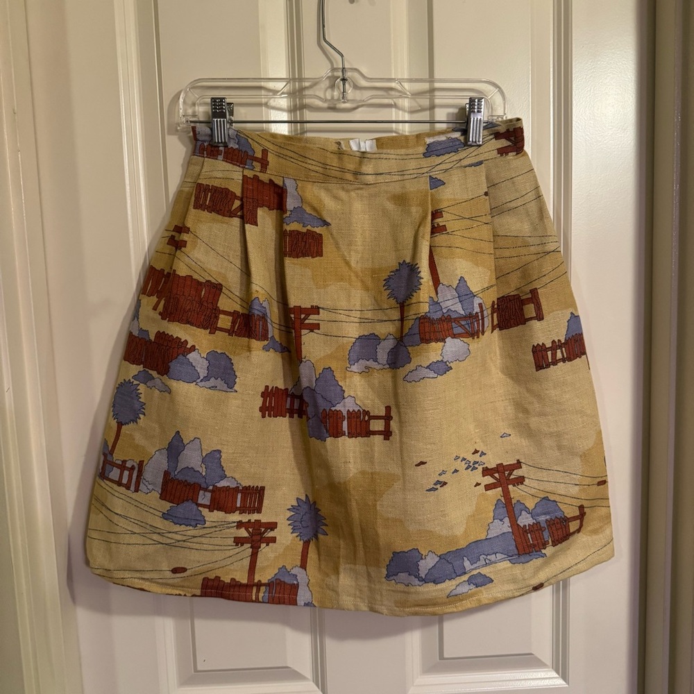 Scenic Print Woven Skirt